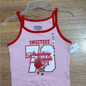 Strawberry Shortcake Pink Tank Top woman size medium brand new with tag